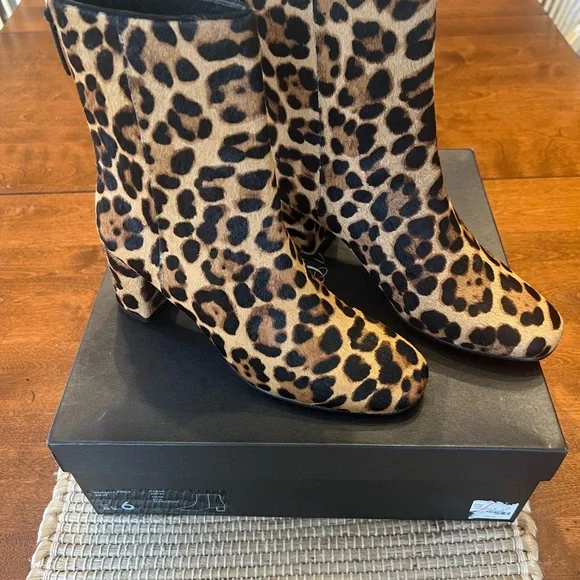 NWT J. Crew Haircalf Cheetah Ankle Boot - Picture 2 of 12